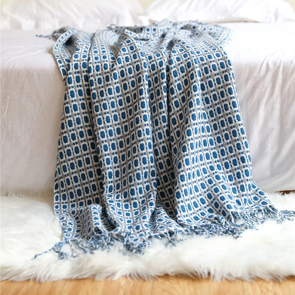 Coperta in tessuto jacquard co - Boho Throw Blanket Fringe recensione e prezzo